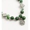 Earth&#x27;s Jewels Semi-Precious Dyed Green Malachite Jasper Bracelet, Flower Charm